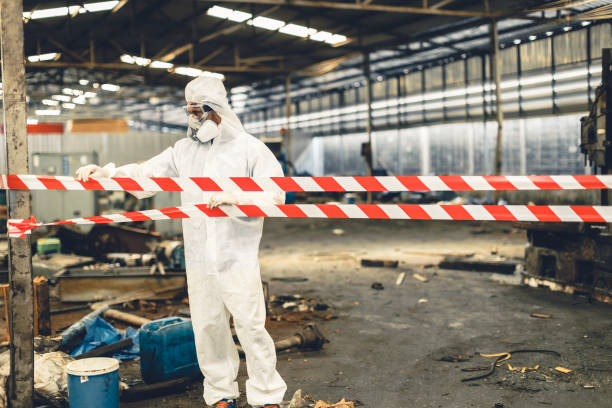 Professional Sewage Cleanup technician working in Brookdale, CA